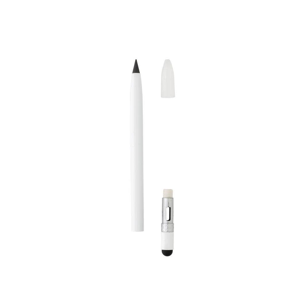 Aluminium Inkless Pen With Eraser: Black