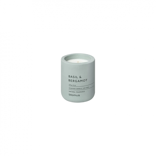 Blomus concrete candle 4oz Basil and Bergamot