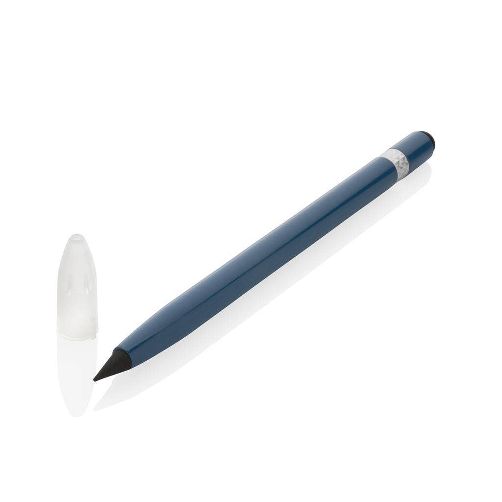 Aluminium Inkless Pen With Eraser: Green