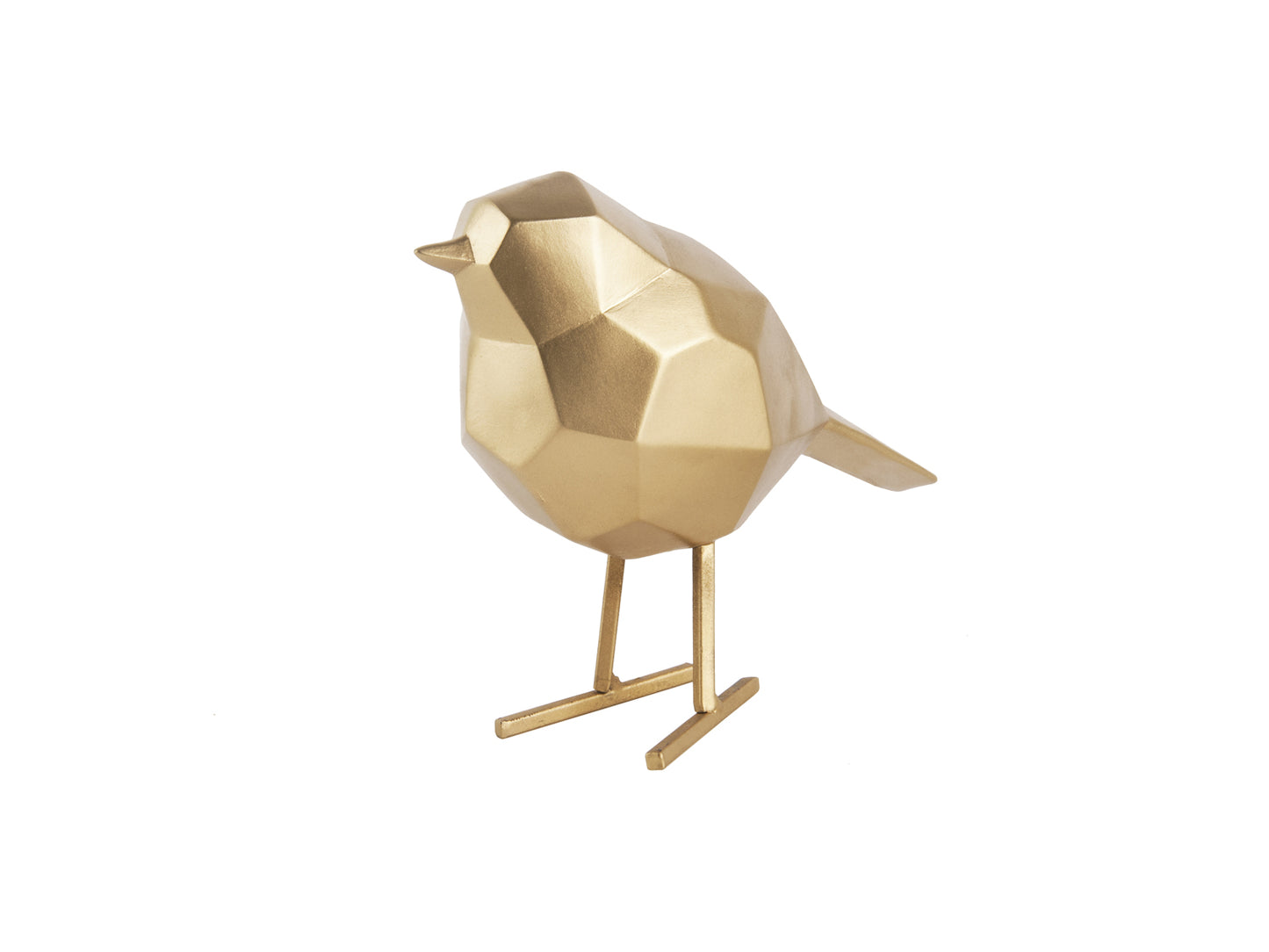 Origami Bird statue small gold