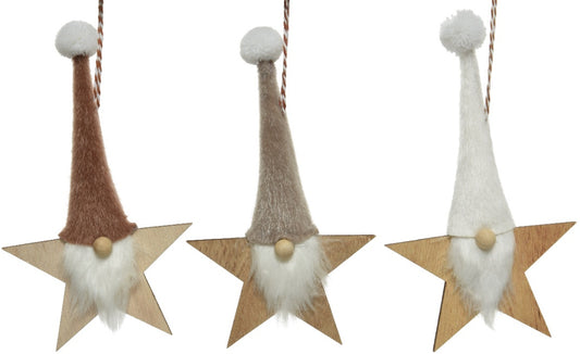 Hanging Gonk Star Decoration, 20cm