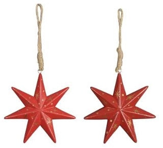 Red Star Hanging Decoration, 10cm